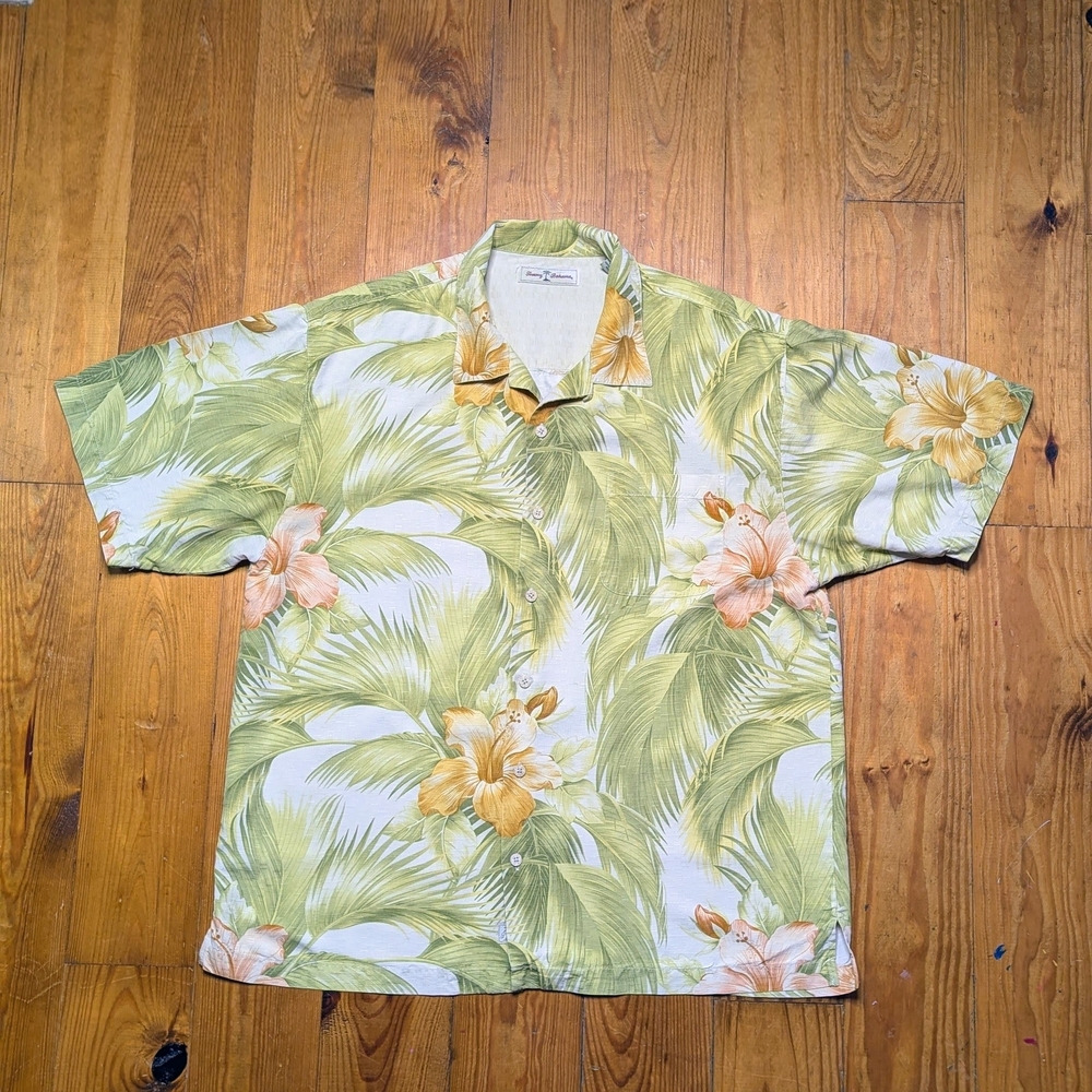 Tropical Green Floral Men's Shirt